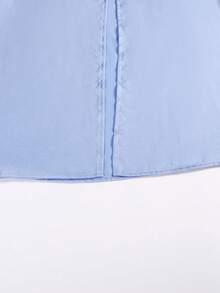 Sleeveless Square Neck Pleated Hem Extra Long Cocktail Party Dress - Blue - View 9