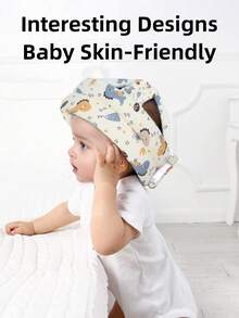 1pc Baby Helmet For Crawling Walking Baby Head Protector - Head Protection For Infant Baby No Bumps And Soft Cushion Safety Headguard I Toddler Inflatable Helmets - Blue Dinosaur - View 2