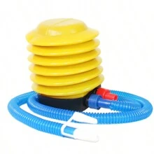 Bomba de Aire Portátil de Pie y Manual Multiusos para Globos, Anillos de Natación, Pelotas de Yoga y Colchones - Amarillo - Ver 1