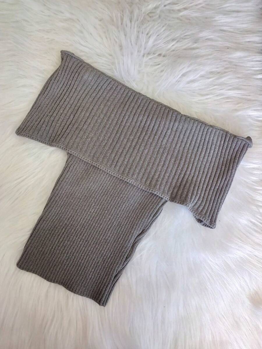 Women Knit Tops - Xám - Xem 1