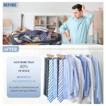 HMSEC 1/2 Pack Wooden Tie Rack Belt Bras Hanger, Belt Hanger With 20 Foldable Hooks For Closet, Upgraded Non Slip Tie Hanger Space Saving Belt Tie Organizer For Tank Tops Bras Cami Scarves Dress Shorts Jeans Storage - Wood Color - View 7