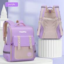 Elementary School Student Orthopedic Backpack For Reducing Burden, School Girls Bag - Purple - View 3