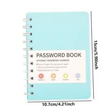 65 Sheets Simple PVC Hardcover Coil Password Book Advanced Address Password Manager With Alphabetical Password Quick Access Username And Password Storage Perfect For Home Office Internet Computer Logins Back To School