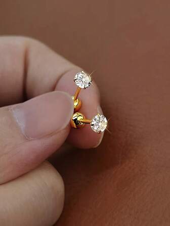 6入組/套不銹鋼耳骨針耳環，女性款