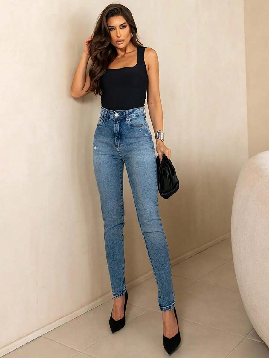 Women Pants - Rửa trung bình - Xem 1