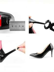 5 Pairs Transparent Stiletto High Heel Replacement Tips, Wear-Resistant & Non-Slip Heel Tips In Thick & Thin Designs - Transparent - View 5