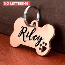 Dog Tag, Dog ID Tag, Dog Name Tag, Custom Dog Tag, Engraved Dog Tag, Dog Tag Personalized, Black Dog Tag Personalized For Dogs, Bone Dog Tag,No Lettering - Multicolor - View 1