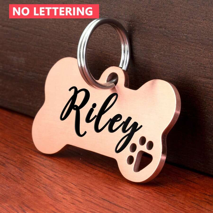 Dog Tag, Dog ID Tag, Dog Name Tag, Custom Dog Tag, Engraved Dog Tag, Dog Tag Personalized, Black Dog Tag Personalized For Dogs, Bone Dog Tag,No Lettering - Multicolor - View 1