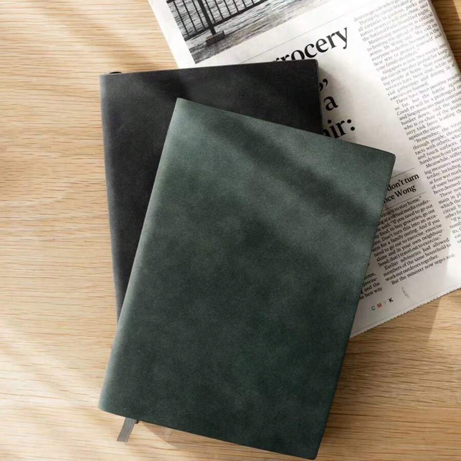 Vintage Soft Leather A5 Blank Notebook (128 Pages) - Multicolor - View 1