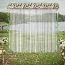 Arco Cuadrado de Metal Arco de Globos Metal para Ceremonia Guirnalda de Globos Soporte Arco de Boda para Fiesta Jardín Decoración 3M x 3M Blanco - Blanco - Ver 4