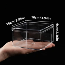 1pc/3PCS/4PCS Acrylic Box With Lid Food/Jewelry/Collection Storage Transparent Exquisite High-Grade - Multicolor - View 16