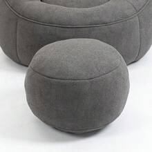 Bedding Bean Bag Sofa Chair High Pressure Foam Bean Bag Chair Adult Material With Padded Foam Padding Compressed Bean Bag With Footrest - 灰色+超細纖維 - 查看 20