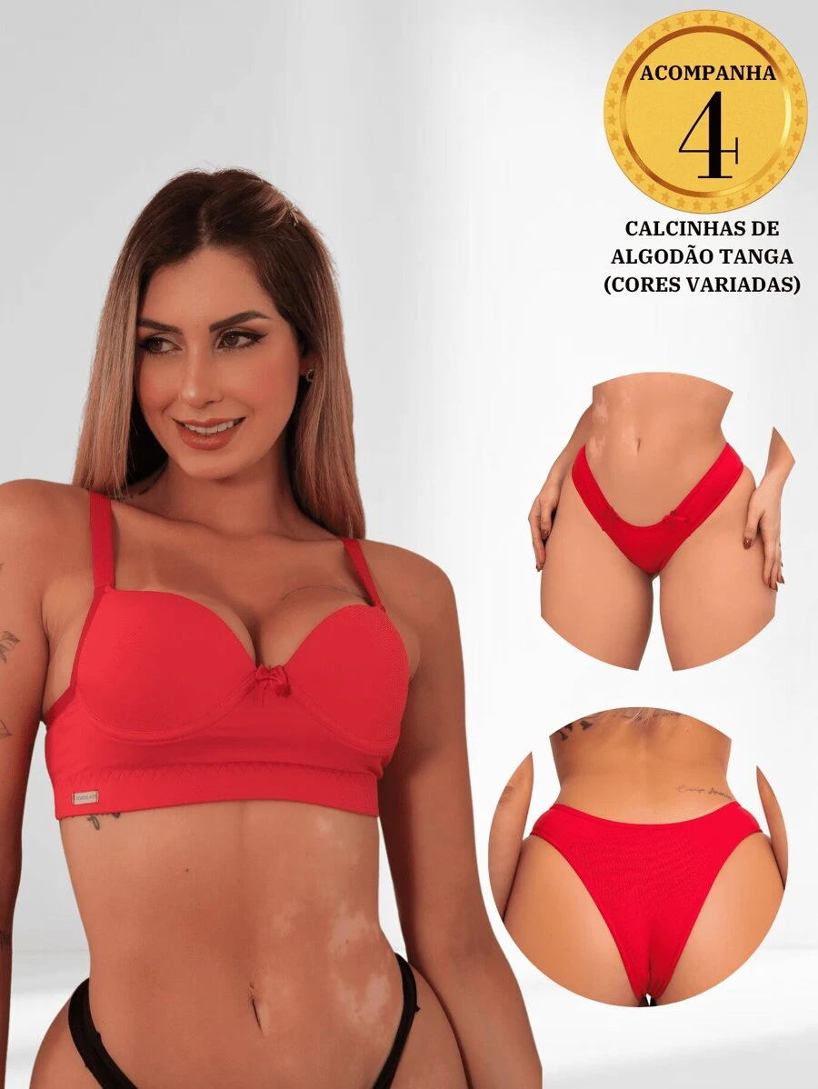 Women Bra & Panty Sets - 紅色 - 查看 1