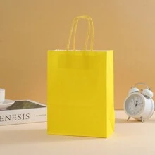 12pcs Kraft Paper Bags - Fashionable Packaging Solution, Gift Wrapping, Reusable Shopping, Party Decor, Craft Project Bag - Suitable For Small Businesses, Baked Goodies Souvenirs, And Wedding Decor, Back To School Valentine Day - Multicolor - View 11