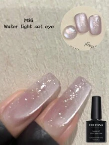 HEFENNA 冰晶水光猫眼凝胶指甲油，日式风格 - 4色果冻玻璃珠闪光瓷白 - 磁性猫眼凝胶指甲油，UV LED可浸泡，夏季美甲，适合任何假期旅行，女士和女孩的完美礼物，居家DIY美甲沙龙级美甲 - 彩色 - 查看 12