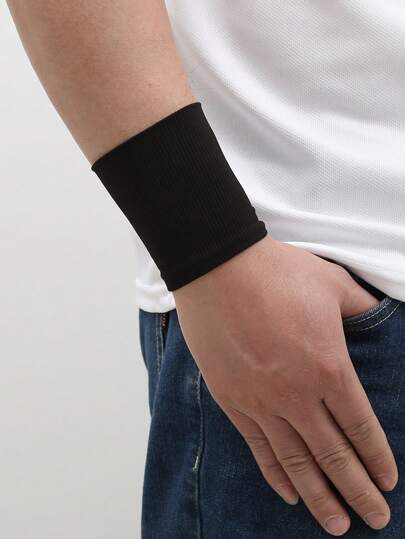 Zhenyanyouyun 1pair Summer Icy Silk Wristbands, Thin Sports Wristband, Breathable Fashionable Cover-Up For Scars/Tattoos Sleeves Cover Arms Fake Tattoo Arm Warmers Autumn Outfits Halloween Costumes Black Arm Sleeve Gifts For Men