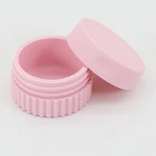 1入/3入組20ml矽膠旅行瓶套裝，可攜式化妝粉容器、乳液瓶、帶蓋珠寶收納盒（2-3個，隨機顏色）