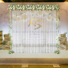 Arco Cuadrado de Metal Arco de Globos Metal para Ceremonia Guirnalda de Globos Soporte Arco de Boda para Fiesta Jardín Decoración 3M x 3M Blanco - Blanco - Ver 3