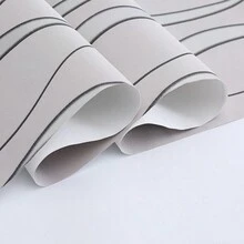 1 rollo de papel tapiz no tejido, sin adhesivo, diseño para estudio, dormitorio, sala de estar, decoración de pared de dormitorio - Gris - Ver 5