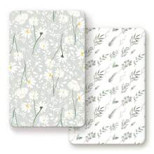 Pack N Play Sheets Fitted 2 Packs, Stretchy Ultra Soft Jersey Knit Pack And Play Sheets, Universal Fitted Portable/Mini Crib Mattresses Snug, Oliver Flora For Boy And Girl Love Valentine