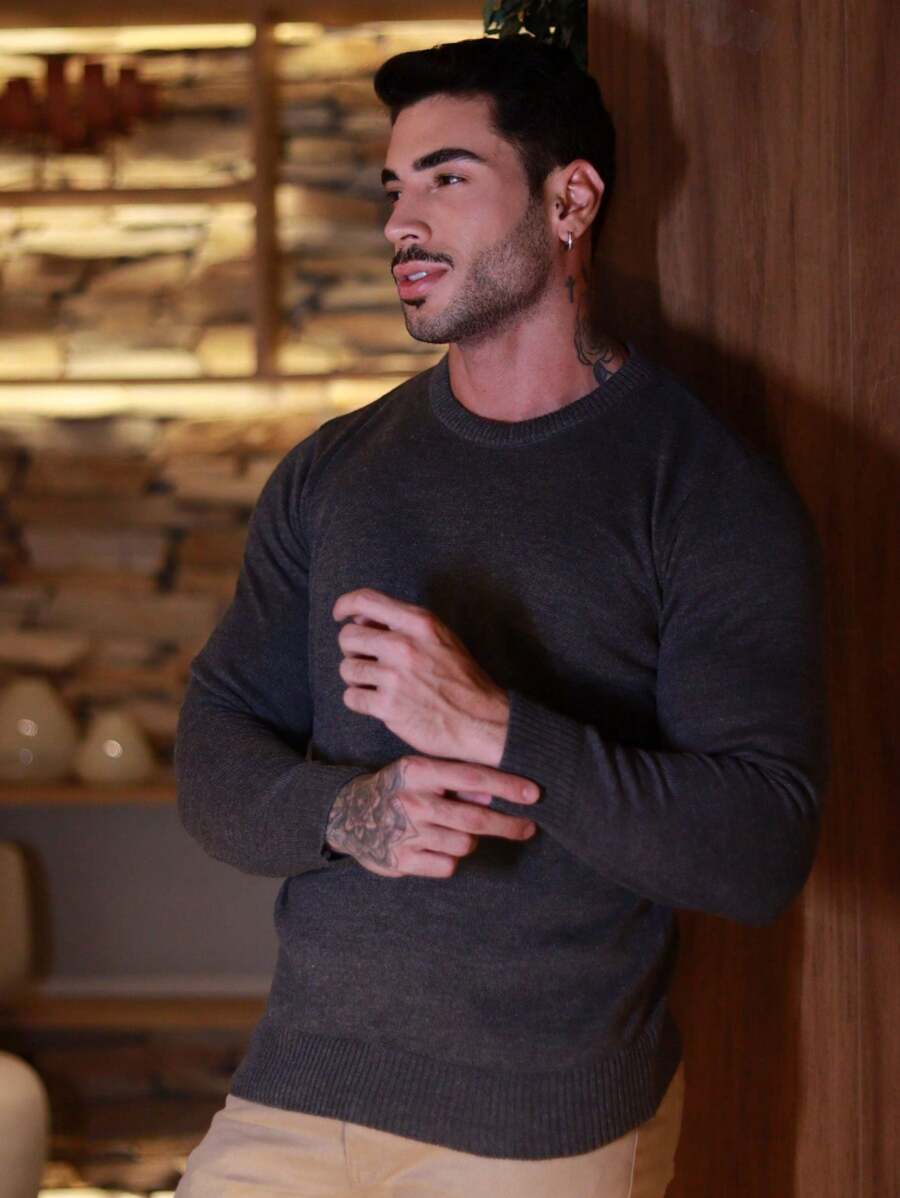 TRICOT DE LUXO Men Sweaters - Dark Grey - View 1