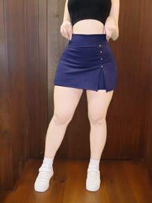 Short falda azul marino