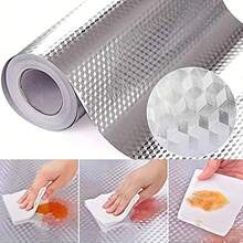 1 miếng dán tường chống thấm nước cho tường bếp, miếng dán giấy bạc tự dính, chống dầu mỡ, chống nước, dễ lắp đặt, thích hợp cho nhà bếp, phòng tắm, mặt bàn, tủ và trang trí nhà cửa, giấy dán tường chống thấm nước, dùng để trang trí phòng khách, trang trí ký túc xá, đồ dùng học tập cho ngày tựu trường, trang trí Halloween - Nhiều màu - Xem 1