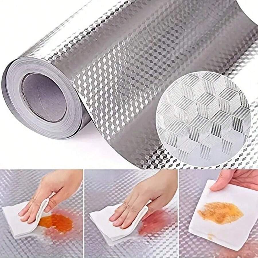 1 miếng dán tường chống thấm nước cho tường bếp, miếng dán giấy bạc tự dính, chống dầu mỡ, chống nước, dễ lắp đặt, thích hợp cho nhà bếp, phòng tắm, mặt bàn, tủ và trang trí nhà cửa, giấy dán tường chống thấm nước, dùng để trang trí phòng khách, trang trí ký túc xá, đồ dùng học tập cho ngày tựu trường, trang trí Halloween - Nhiều màu - Xem 1