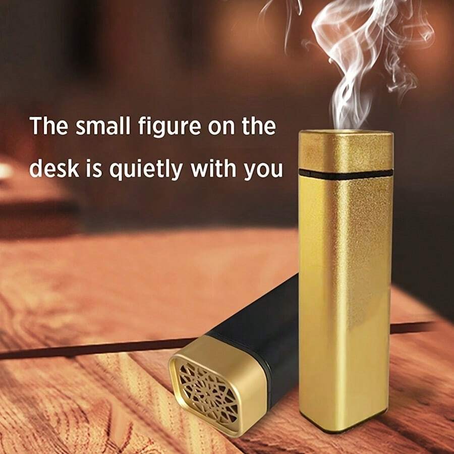 迷你香薰扩散器精油杜孔香炉香薰炉电动香薰扩散器 - 金色 - 查看 1
