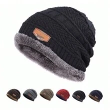 Men Hat Set - ランダムキャップ+グローブ - チェックする 4