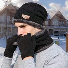 Men Hat Set - ランダムキャップ+グローブ - チェックする 9