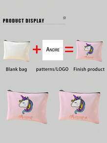 Nueva bolsa de cosméticos, bolsa de cosméticos con foto personalizada, se puede personalizar con tu diseño único, bolsa de cosméticos de lona ligera y resistente al agua con cremallera, también es perfecta para monedero, estuche de lápices, ideal para compras, citas, vacaciones, viajes, festivales, fiestas o como regalo. Vuelta al cole.