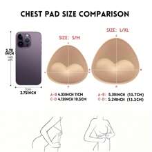 2pcs Swimsuit Bra Pads Sewing Inserts Enhancers Sporting Chest Pads Gathered Bra Accessories For Women - Apricot - View 9