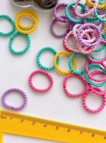 100pcs Colorful Hair Ties, Non-Damaging & Non-Slip Hair Ties, Cute Hair Scrunchies Suitable For Daily Wear & Commuting ,Hair Rope Ponytail Head Accessories