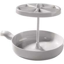 1pc Microwave Bacon Grilling Rack Plastic Meat Grill Tray Plate Kitchen Tool - White - View 7