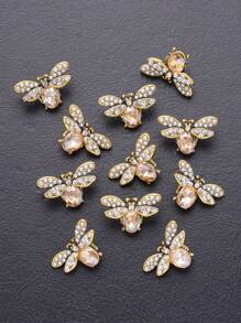 5/10 nút kim loại cổ điển có đính đá và ngọc trai, thích hợp cho áo sơ mi, váy, áo len, áo khoác, giày dép tự làm, túi xách, hộp quà tặng, đồ trang sức, phụ kiện may vá - Nhiều màu - Xem 12