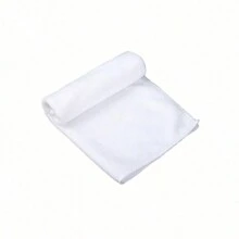 10 piezas Toalla de mano suave y absorbente, toalla facial ovalada, toalla facial de baño engrosada, toalla facial blanca simple, toalla sin pelusa de hotel para el baño, toalla facial suave y absorbente, suministros de baño, decoración de baño en el hogar, decoración de otoño, de vuelta a la escuela para salón de belleza, baño en el hogar - Blanco - Ver 2