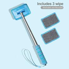 Scheibenwisch-Reinigungswerkzeug (1 Tuch, 3 Tücher, 5 Tücher) - Mikrofasertuch, Auto-Fensterreiniger Bürste - abnehmbarer Griff, Auto Glaswischer, Innenausstattung Zubehör, Auto Reinigungskit, Auto Fensterreiniger, Scheibenwischerreiniger