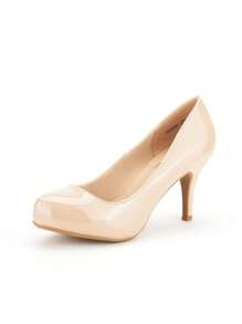 Women's Low Stiletto Heel Classic Elegant Versatile Dress Platform Office Work Pumps Shoes - 杏色 - 查看 4