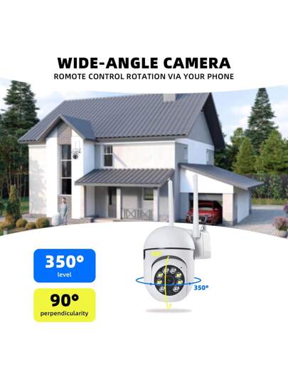 8MP/5MP 1080P HD, Dual 2.4G+5G WiFi 2.4G WiFi, Slimme Outdoor/Indoor PTZ Security Camera Auto Tracking, Alarm, Night Vision, Floodlight AI Motion, 350° Horizontal 90° Vertical Rotation Home view 2
