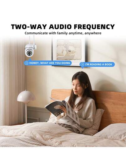 8MP/5MP 1080P HD, Dual 2.4G+5G WiFi 2.4G WiFi, Slimme Outdoor/Indoor PTZ Security Camera Auto Tracking, Alarm, Night Vision, Floodlight AI Motion, 350° Horizontal 90° Vertical Rotation Home view 5