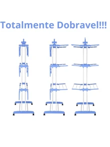 Retractable Clothesline 3-Tier Grid Foldable Portable With Clothesline For Underwear Panties - Bạc - Xem 3