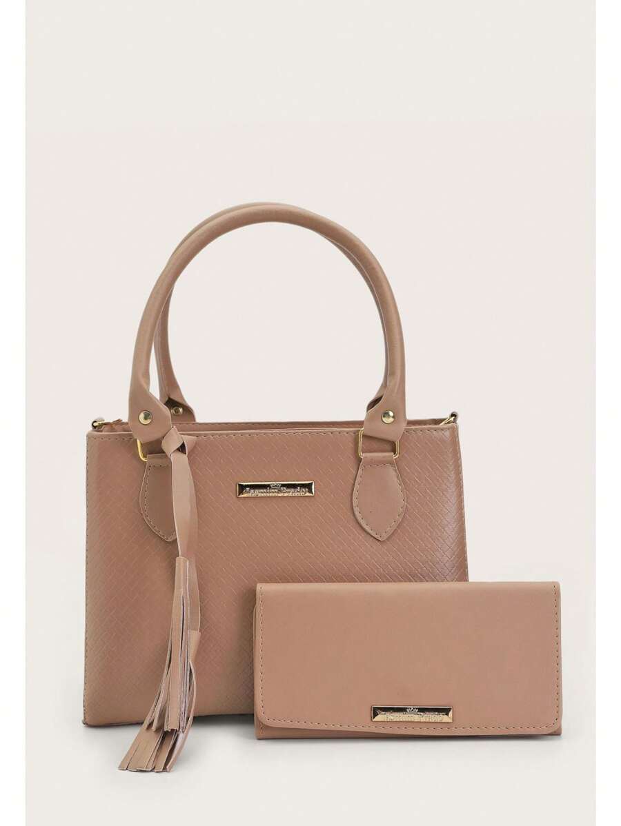 Women Top Handle Bags - 卡其色 - 查看 1