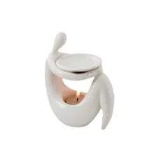 Sáp Tan Chảy Tinh Dầu, Hương Liệu Hương Đốt Gốm Khuếch Tán Dầu Nến Tealight Giá Đỡ Trang Trí Phòng Ngủ Nhà Giáng Sinh Quà Tặng Tân Gia - trắng - Xem 5