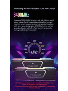 CORSAIR Módulo de memória DDR5 CORSAIR VENGEANCE RGB SL Hynix A-DIE 16 GB / 32 GB Kit 6000 6400 7200 MHz C32/C34 XMP 3.0 para Desktop