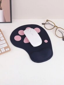 1 set composto da tappetino per mouse e poggiapolsi con motivo a zampina di gatto - Poggiapolsi per mouse 3D, dimensioni 9*7.6 pollici/22.86*19.3 cm, con supporto riempito in gel, tappetino da gaming ergonomico, superficie confortevole, base antiscivolo, utilizzabile anche come articolo per l'ufficio e per il rientro a scuola