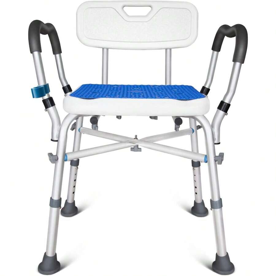 Shower Chair For Inside Shower, 550LBs Heavy Duty Bath Chair With Arms