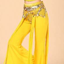 Outfits Belly Dance Glitter Sequins Tassel Skirts, Fashionable Dancing Waist Belt Skirts For Bellydance - Multicolor - View 9