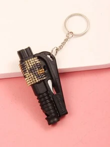 1PC Car Window Breaker Tool Keychain,3 In 1 Glass Breaker And Seatbelt Cutter & Survival Whistle, Emergency Keychain Car Escape Tool Applicable To All Cars, Car Accessories