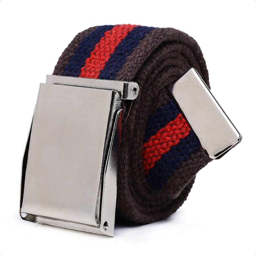 Men Belts - 棕色/條紋 - 查看 1